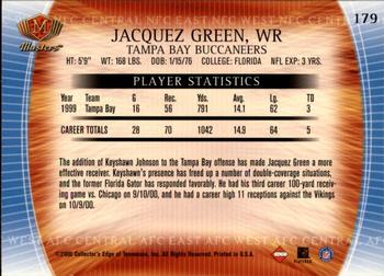 2000 Collector's Edge Masters - Retail #179 Jacquez Green Back