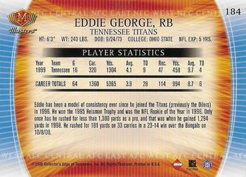2000 Collector's Edge Masters - Retail #184 Eddie George Back