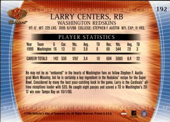 2000 Collector's Edge Masters - Retail #192 Larry Centers Back