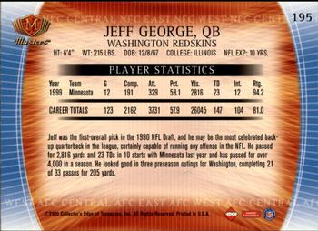 2000 Collector's Edge Masters - Retail #195 Jeff George Back