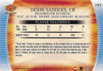2000 Collector's Edge Masters - Retail #197 Deion Sanders Back