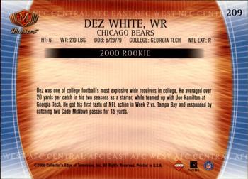 2000 Collector's Edge Masters - Retail #209 Dez White Back
