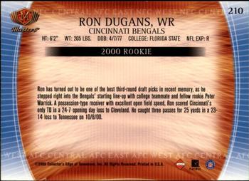 2000 Collector's Edge Masters - Retail #210 Ron Dugans Back