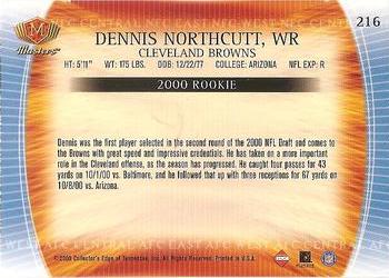 2000 Collector's Edge Masters - Retail #216 Dennis Northcutt Back