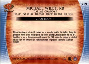 2000 Collector's Edge Masters - Retail #219 Michael Wiley Back