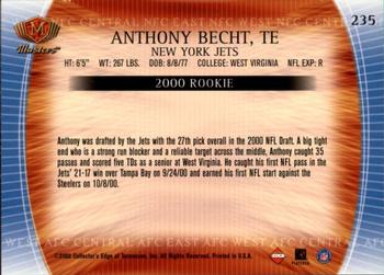 2000 Collector's Edge Masters - Retail #235 Anthony Becht Back