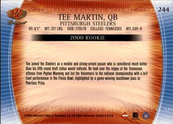 2000 Collector's Edge Masters - Retail #244 Tee Martin Back
