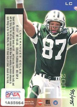 2000 Collector's Edge Masters - Rookie Ink #LC Laveranues Coles Back