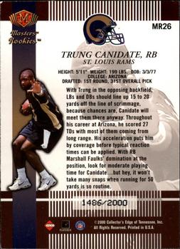 2000 Collector's Edge Masters - Rookie Masters #MR26 Trung Canidate Back