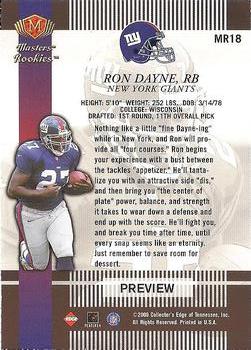 2000 Collector's Edge Masters - Rookie Masters Previews #MR18 Ron Dayne Back