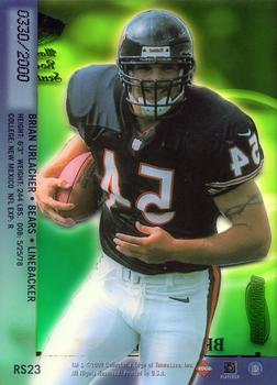 2000 Collector's Edge Masters - Sentinel Rookies Silver #RS23 Brian Urlacher Back
