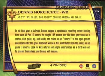2000 Collector's Edge Odyssey - HoloGold Rookies #117 Dennis Northcutt Back