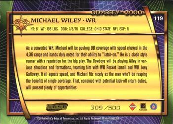 2000 Collector's Edge Odyssey - HoloGold Rookies #119 Michael Wiley Back