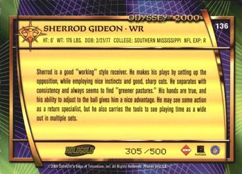 2000 Collector's Edge Odyssey - HoloGold Rookies #136 Sherrod Gideon Back
