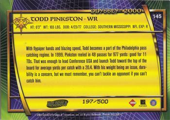 2000 Collector's Edge Odyssey - HoloGold Rookies #145 Todd Pinkston Back