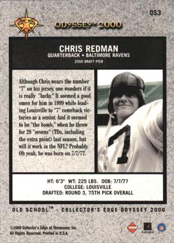 2000 Collector's Edge Odyssey - Old School #OS3 Chris Redman Back