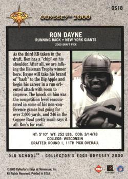 2000 Collector's Edge Odyssey - Old School #OS18 Ron Dayne Back