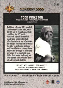 2000 Collector's Edge Odyssey - Old School #OS23 Todd Pinkston Back