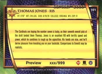 2000 Collector's Edge Odyssey - Previews #101 Thomas Jones Back