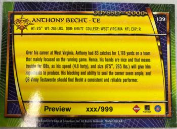 2000 Collector's Edge Odyssey - Previews #139 Anthony Becht Back