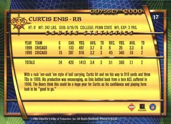 2000 Collector's Edge Odyssey - Retail #17 Curtis Enis Back