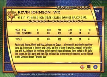 2000 Collector's Edge Odyssey - Retail #23 Kevin Johnson Back