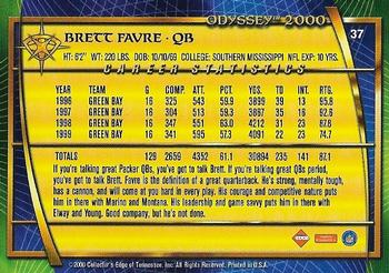 2000 Collector's Edge Odyssey - Retail #37 Brett Favre Back
