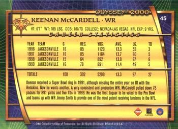 2000 Collector's Edge Odyssey - Retail #45 Keenan McCardell Back