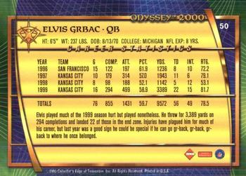 2000 Collector's Edge Odyssey - Retail #50 Elvis Grbac Back