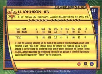 2000 Collector's Edge Odyssey - Retail #52 J.J. Johnson Back