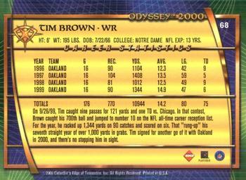 2000 Collector's Edge Odyssey - Retail #68 Tim Brown Back