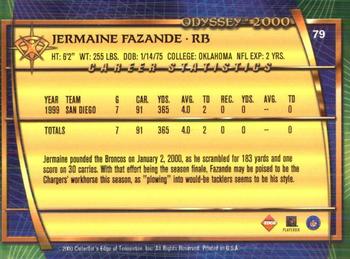 2000 Collector's Edge Odyssey - Retail #79 Jermaine Fazande Back
