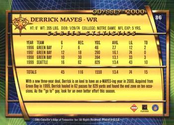 2000 Collector's Edge Odyssey - Retail #86 Derrick Mayes Back