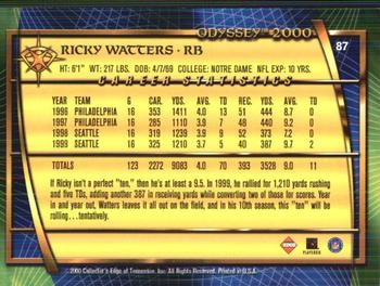 2000 Collector's Edge Odyssey - Retail #87 Ricky Watters Back