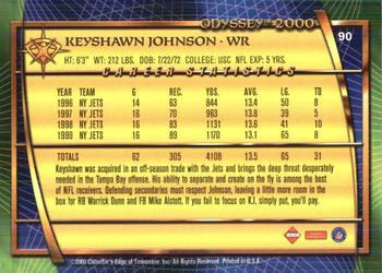 2000 Collector's Edge Odyssey - Retail #90 Keyshawn Johnson Back