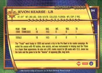 2000 Collector's Edge Odyssey - Retail #94 Jevon Kearse Back