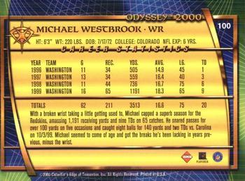 2000 Collector's Edge Odyssey - Retail #100 Michael Westbrook Back