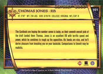2000 Collector's Edge Odyssey - Retail #101 Thomas Jones Back