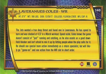 2000 Collector's Edge Odyssey - Retail #140 Laveranues Coles Back