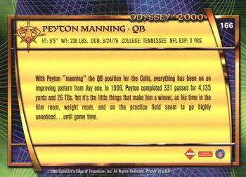 2000 Collector's Edge Odyssey - Retail #166 Peyton Manning Back