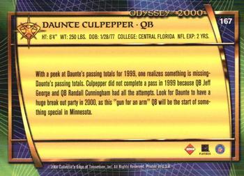 2000 Collector's Edge Odyssey - Retail #167 Daunte Culpepper Back