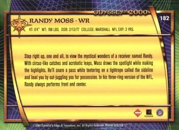 2000 Collector's Edge Odyssey - Retail #182 Randy Moss Back