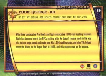 2000 Collector's Edge Odyssey - Retail #189 Eddie George Back
