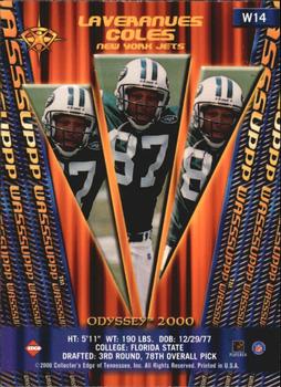 2000 Collector's Edge Odyssey - Wasssuppp #W14 Laveranues Coles Back