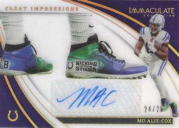 2022 Panini Immaculate Collection - Cleat Impressions Autograph #CIA-MAC Mo Alie-Cox Front