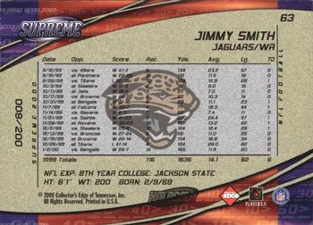 2000 Collector's Edge Supreme - HoloGold #63 Jimmy Smith Back