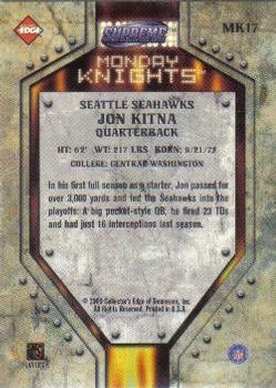 2000 Collector's Edge Supreme - Monday Knights #MK17 Jon Kitna Back