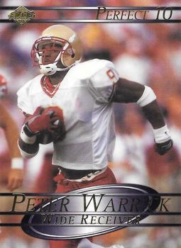 2000 Collector's Edge Supreme - Perfect Ten #1 Peter Warrick Front