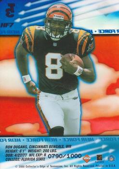 2000 Collector's Edge T3 - Heir Force #HF7 Ron Dugans Back