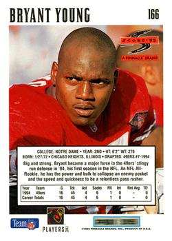 1995 Score #166 Bryant Young Back